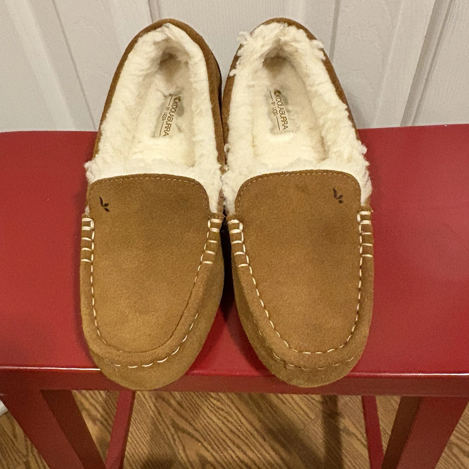 Koolaburra by UGG Lezly ciabatte da donna in pelle scamosciata marrone cognac taglia 7