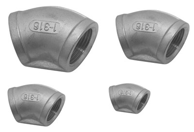 Marine Rohrbogen 45° Edelstahl A4 Innengewinde Gewinde Fitting Fittinge 8623