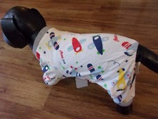 dog pajamas,cozy cotton stretchy, airplanes,Small  read details for size 