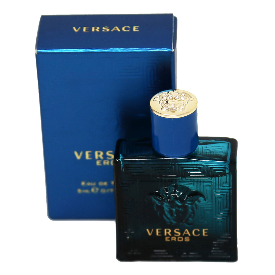 Versace 4pc Miniature Gift Set for Men Eau Fraiche, Dylan Blue