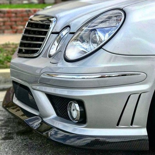 REAL CARBON Front Bumper Lip Spoiler For 2006-2009 Mercedes Benz W211 E63 - Imagen 4 de 13