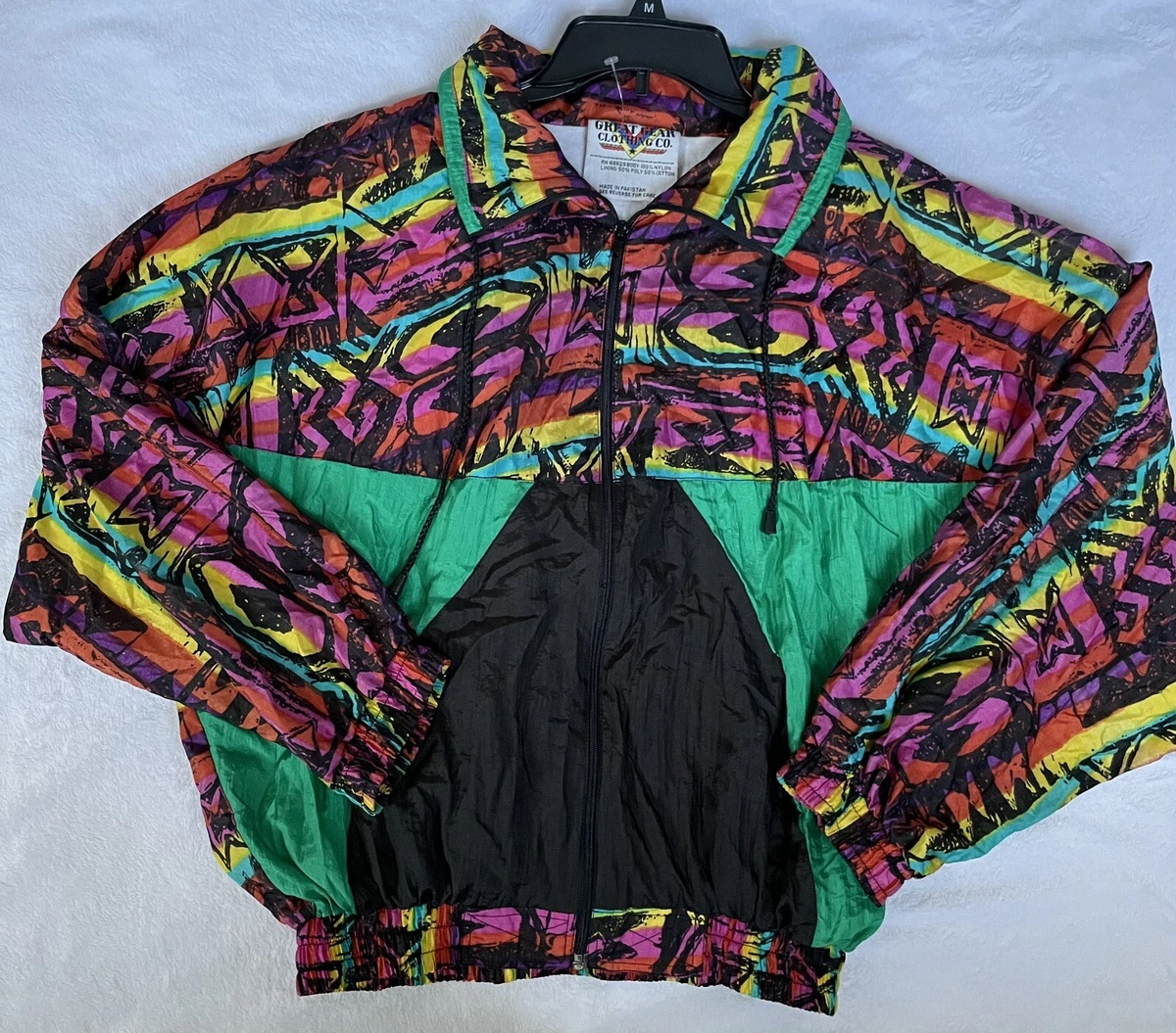 90s colorful bomber best sale jacket