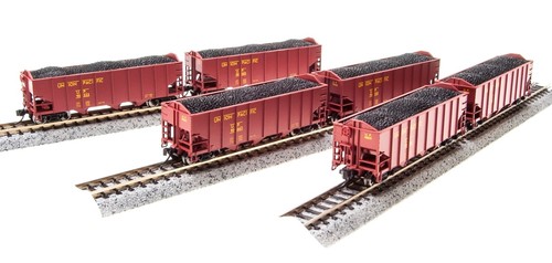 N Broadway Limited BLI 3131 N&W H2A 3-Bay Hopper Union Pacific w/Load 6-Pack NIB - Picture 10 of 12
