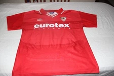 Official Sevilla FC Umbro T-Shirt L Advertising Eurotex Paints No. 7 Rafa Paz