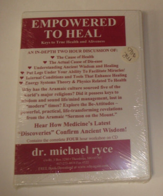 Dr Michael Ryce - Empowered to Heal. 4 Hour Workshop on CD. NEW