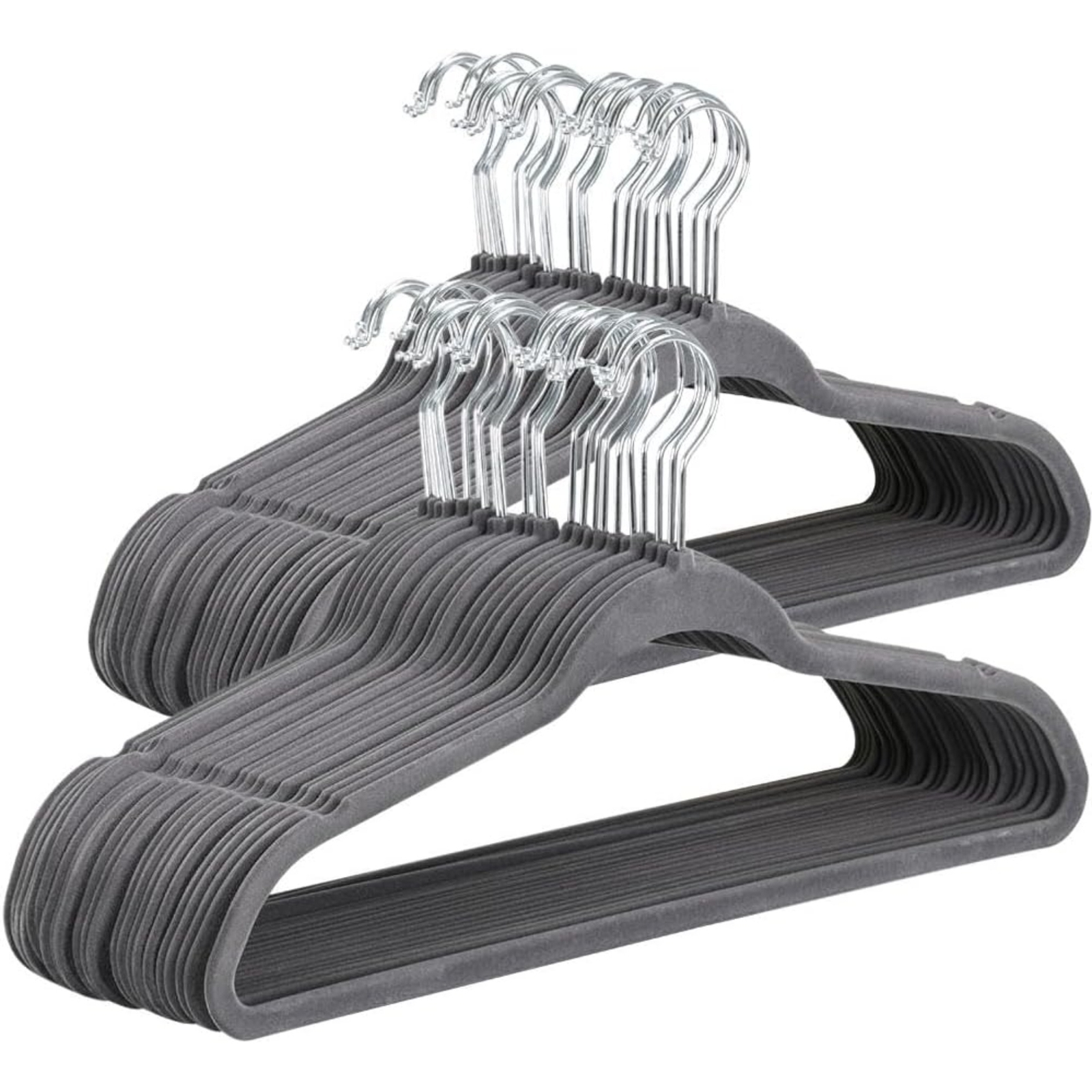 Non Slip Heavy Duty Velvet Hangers for Suits Coats Flocked Finish-image
