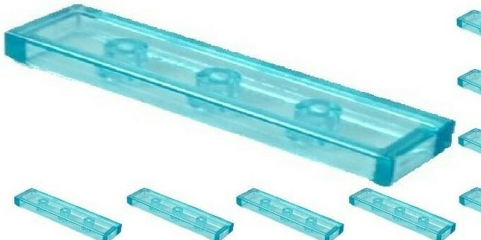 ☀️50x NEW LEGO 1x4  Trans-Light Blue Tiles Trans-blue trans blue translucent 