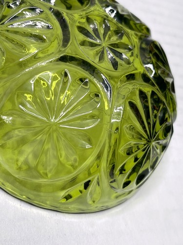 Vintage Green Depression Era Glass Serving Bowl 4.5" Unmarked - Picture 4 of 8