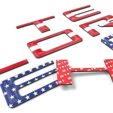 USA Flag Tailgate Domed 3D Letters Inserts compatible with 2021-2022 Colorado