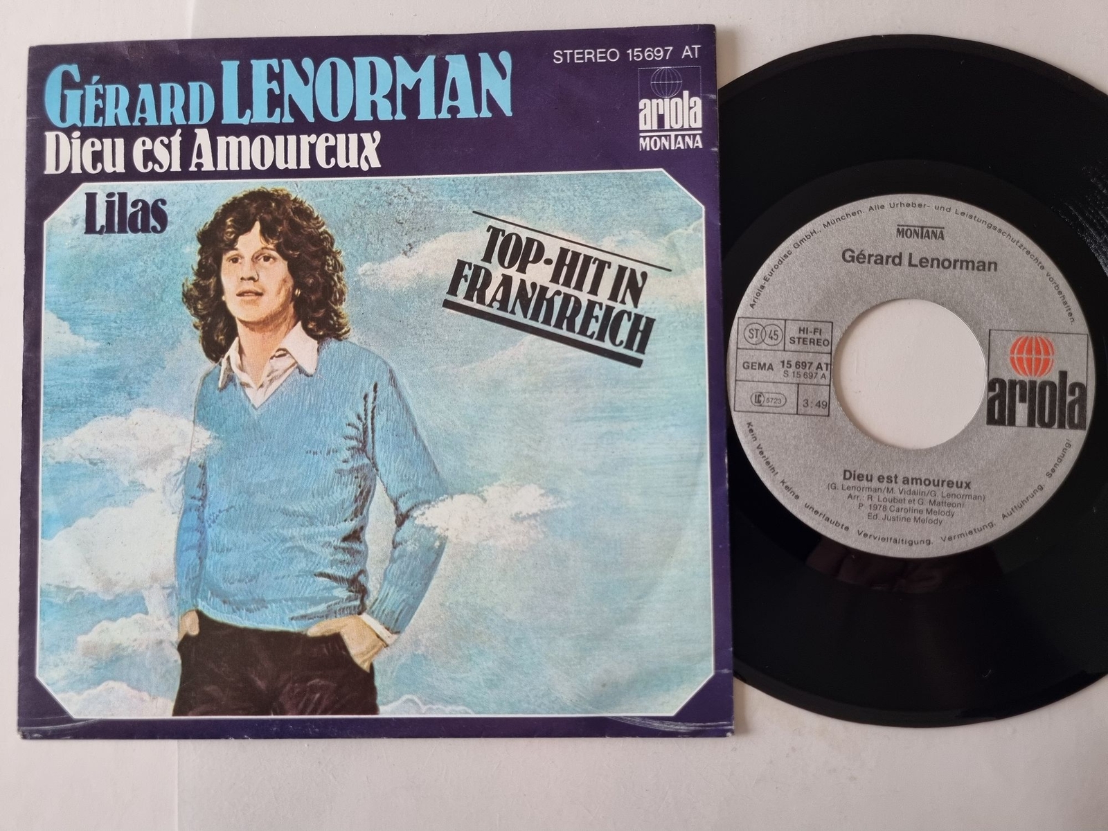 Gerard Lenorman - Dieu est amoureux 7'' Vinyl Germany