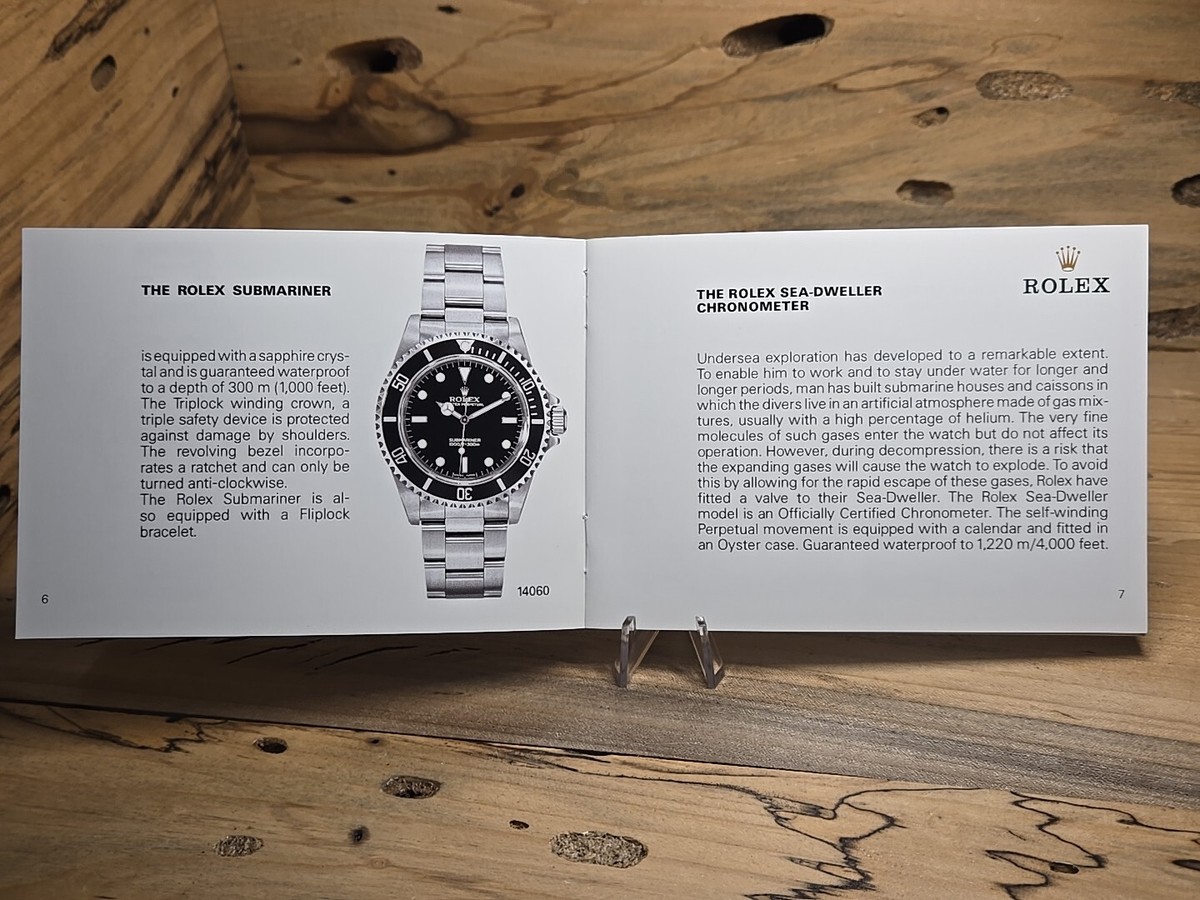 Rolex Submariner Booklet 1.2001 594.52 16613/16618/16610/14060