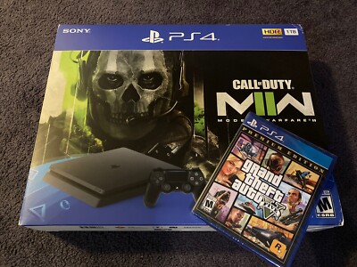PS4 Call Of Duty Modern Warfare 2 II Console Bundle + GTA V Premium Edition MWII