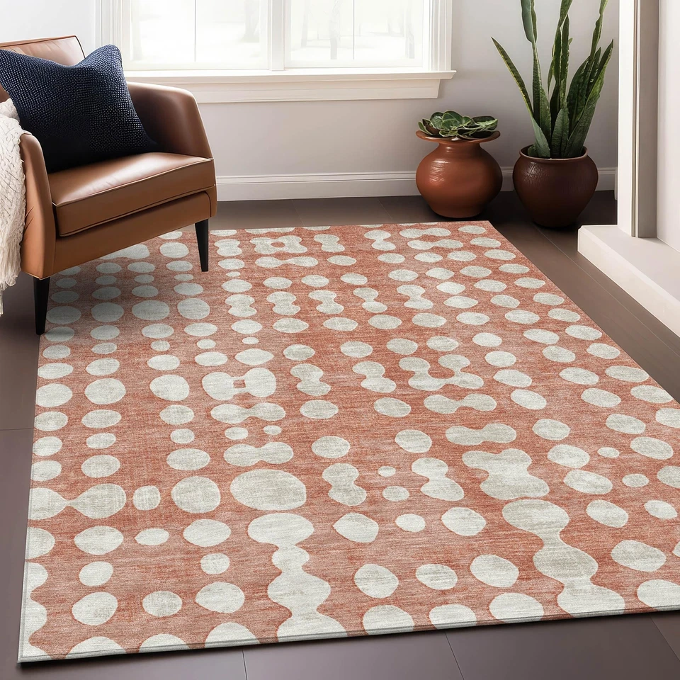 Addison Rugs Chantille ACN869 Salmon 3' x 5' Indoor/Outdoor, Machine Washable... - Image 2 of 4