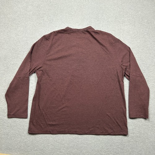 ATM Shirt Mens XL Maroon Burgundy White Striped Henley Anthony Thomas Melillo - Picture 8 of 8