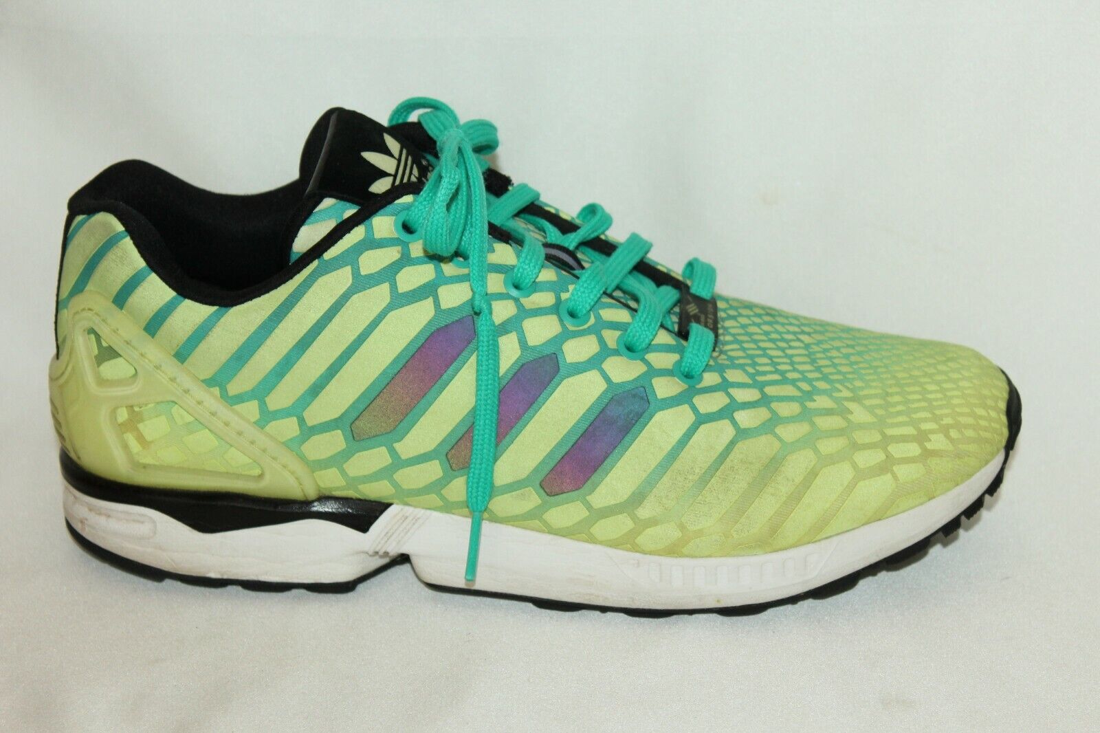 ADIDAS ZX FLUX Yellow Trainer Sneakers Shoes Sz 10 |