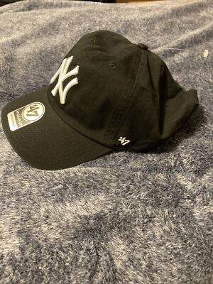 New York Yankees '47 Brand Clean Up Dad Hat Adjustable Strap Black