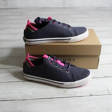 Sperry Top Sider Girl's Canvas Sneakers Youth Shoe Size 5