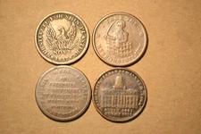 Quartet of nice Hard Times Tokens- Very Fine/EF