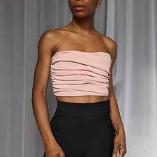 Women's Pink Corset Tube Top - Zara Size S