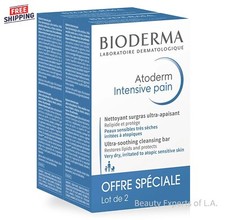 2 X Bioderma Atoderm Intensive Pain Ultra-Soothing Cleansing Bar 150g EXP 06/27