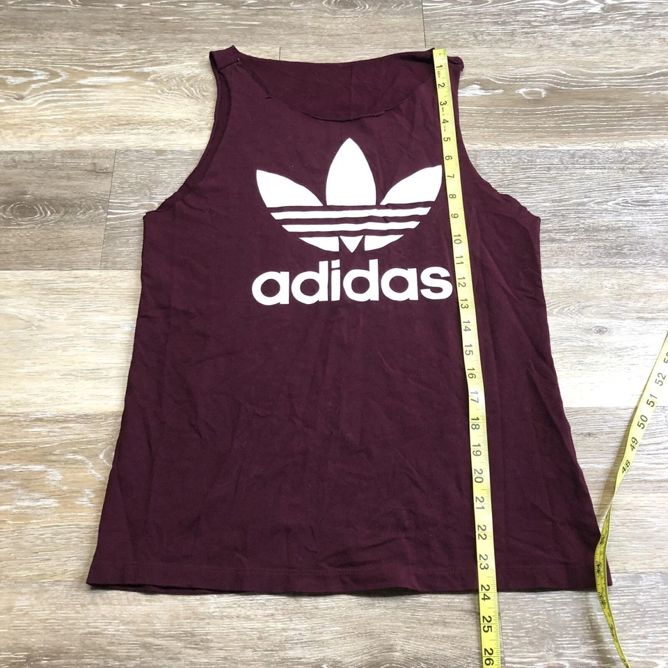 ADIDAS Graphic Print Sleeveless Maroon Pullover T-Shirt Boy's Size Large - Image 4 of 4