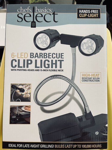 CHEFS ADJUSTABLE BBQ GRILL LIGHT OUTDOOR SUPER BRIGHT 6 LED LAMP CLIP-ON FOR BBQ - Picture 18 of 20