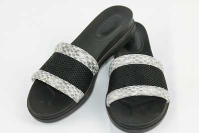black snakeskin sandals