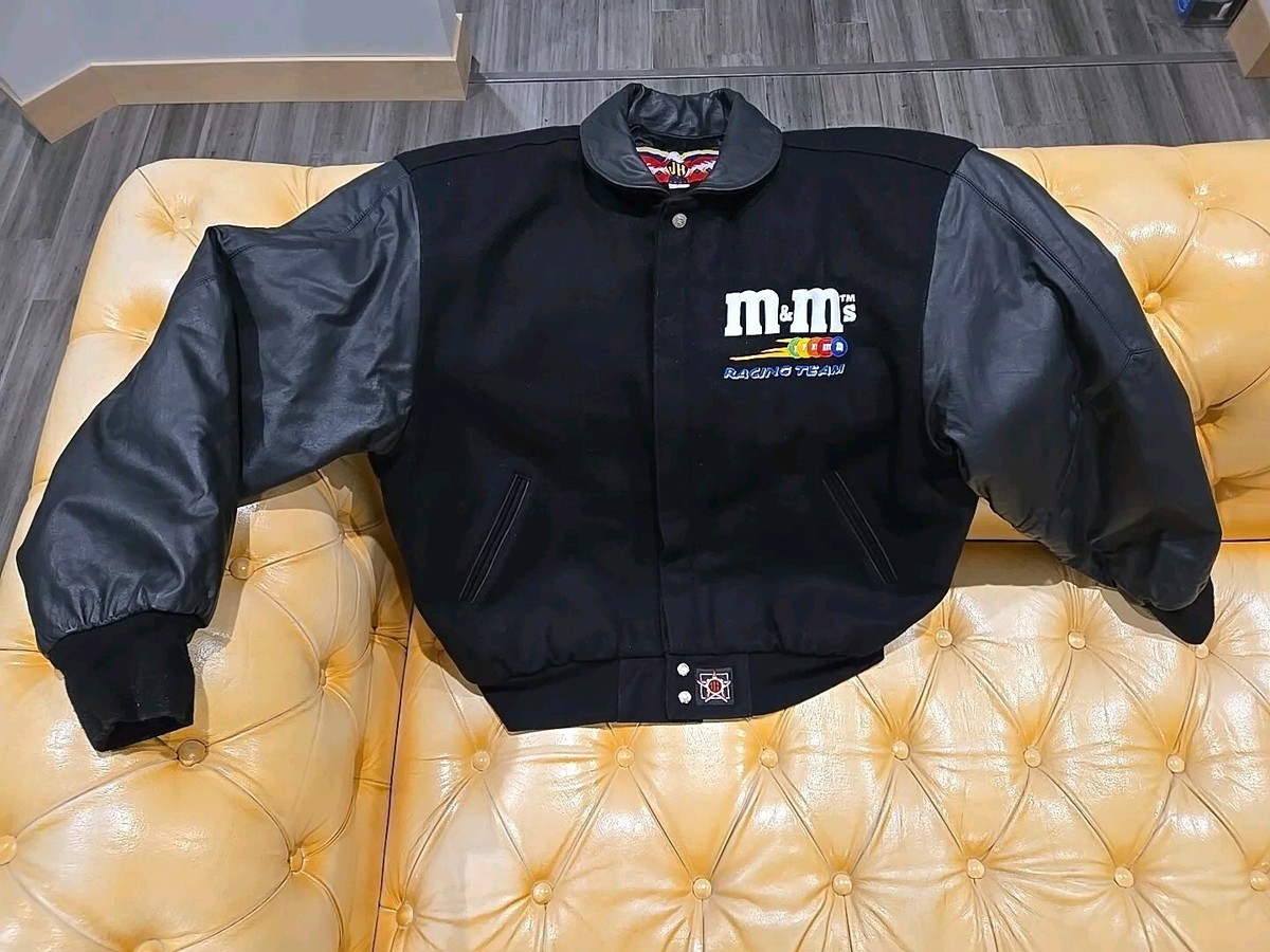 JH Design M&M's Letterman Jacket NASCAR Jacket Size L
