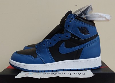 Nike Air Jordan 1 Retro High OG Dark Marina Blue GS size 5Y Black