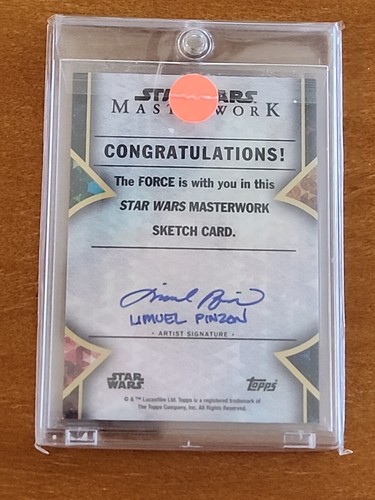 2023 Topps MASTERWORKS Sketch Inquisitor COLORED 1/1 Signed Limuel Pinzon - Picture 2 of 2