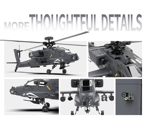 Yuxiang F11S Hubschrauber Apache GPS 2.4G 6-Achse Gyro 9CH Flybarless mit Kamera - Bild 7 von 21
