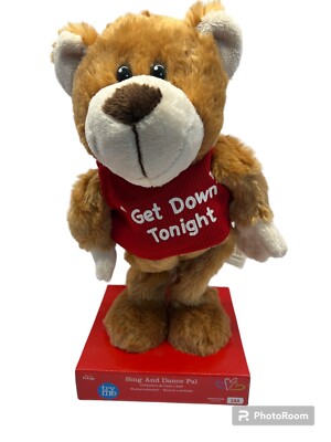 Dan Dee Teddy Bear Singing Animated Friends Get Down Tonight Musical Plush NWOT