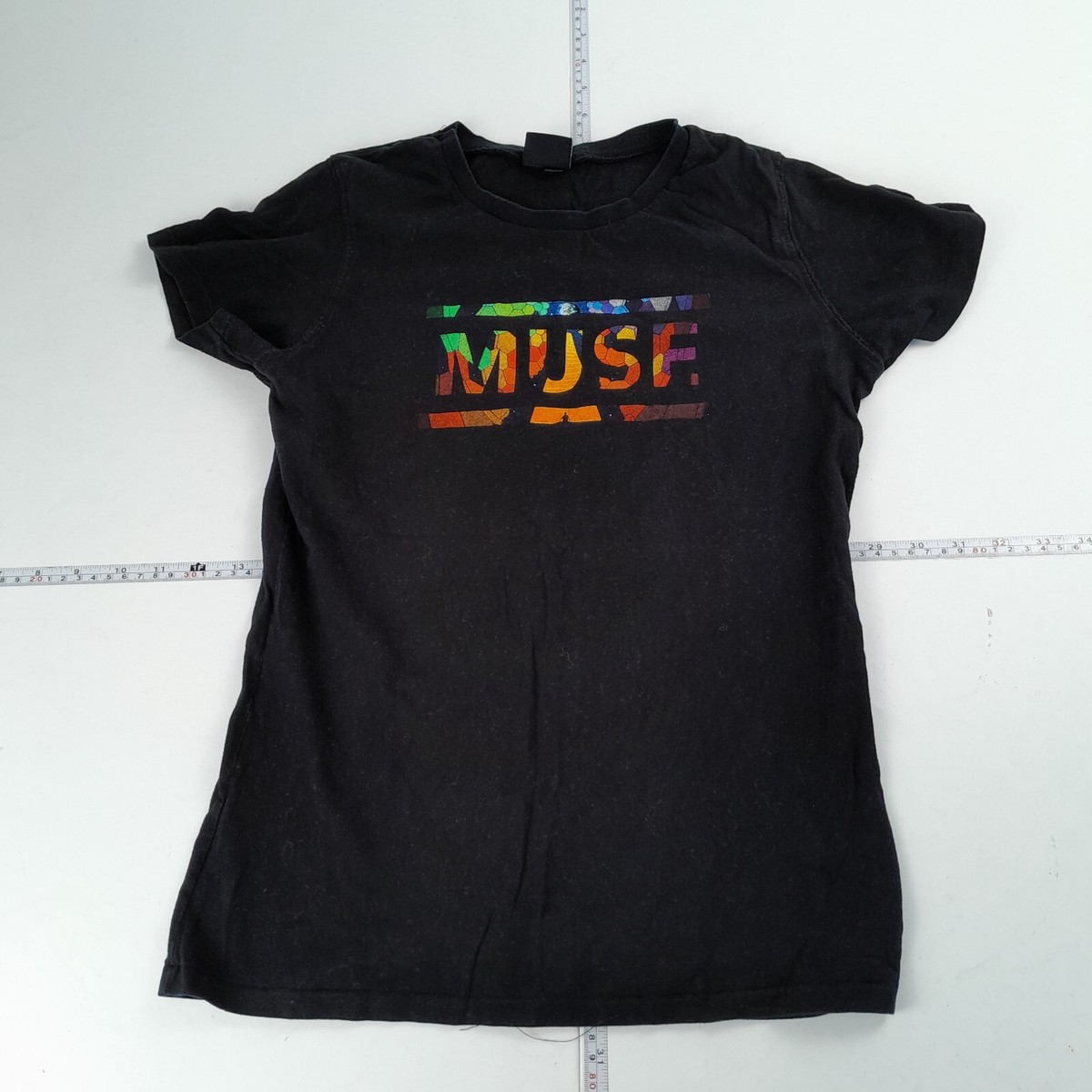 MUSE T-Shirt Large Black Cotton Womens Band Rock Tee The