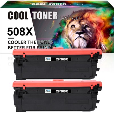 2PK CF360X Toner Compatible For HP 508X LaserJet Enterprise MFP M552dn M553 M577