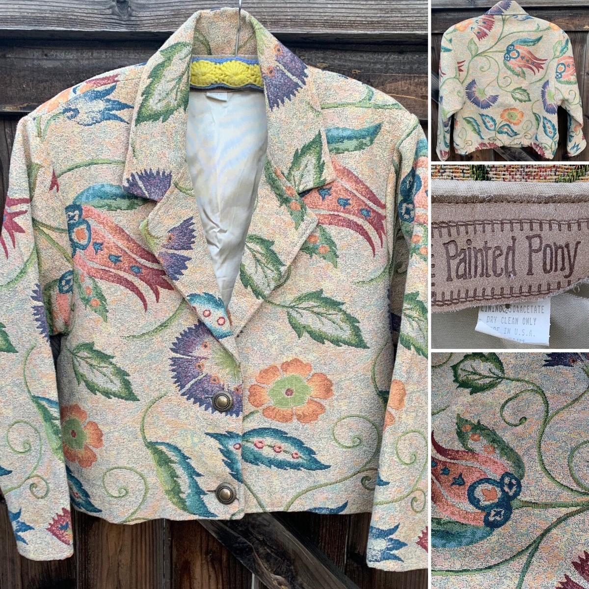 Painted Pony blazer jacket size Medium made in USA | eBay Painted Pony blazer jacket size Medium made in USA | eBay