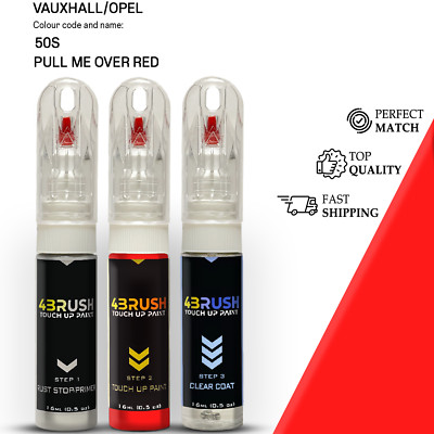 for OPEL VAUXHALL 50S PULL ME OVER RED Touch Up Paint Scratch Repair Kit Set Pen