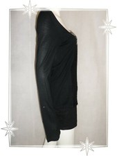T-shirt Fantaisie Femme Noir - Matières Mélangées - Taille L - Occasion Très Bon état
