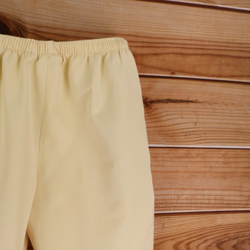 Hillard & Hanson Capri Pants Womens Sz PL Yellow Elastic Waist Pockets High Rise - Picture 4 of 7