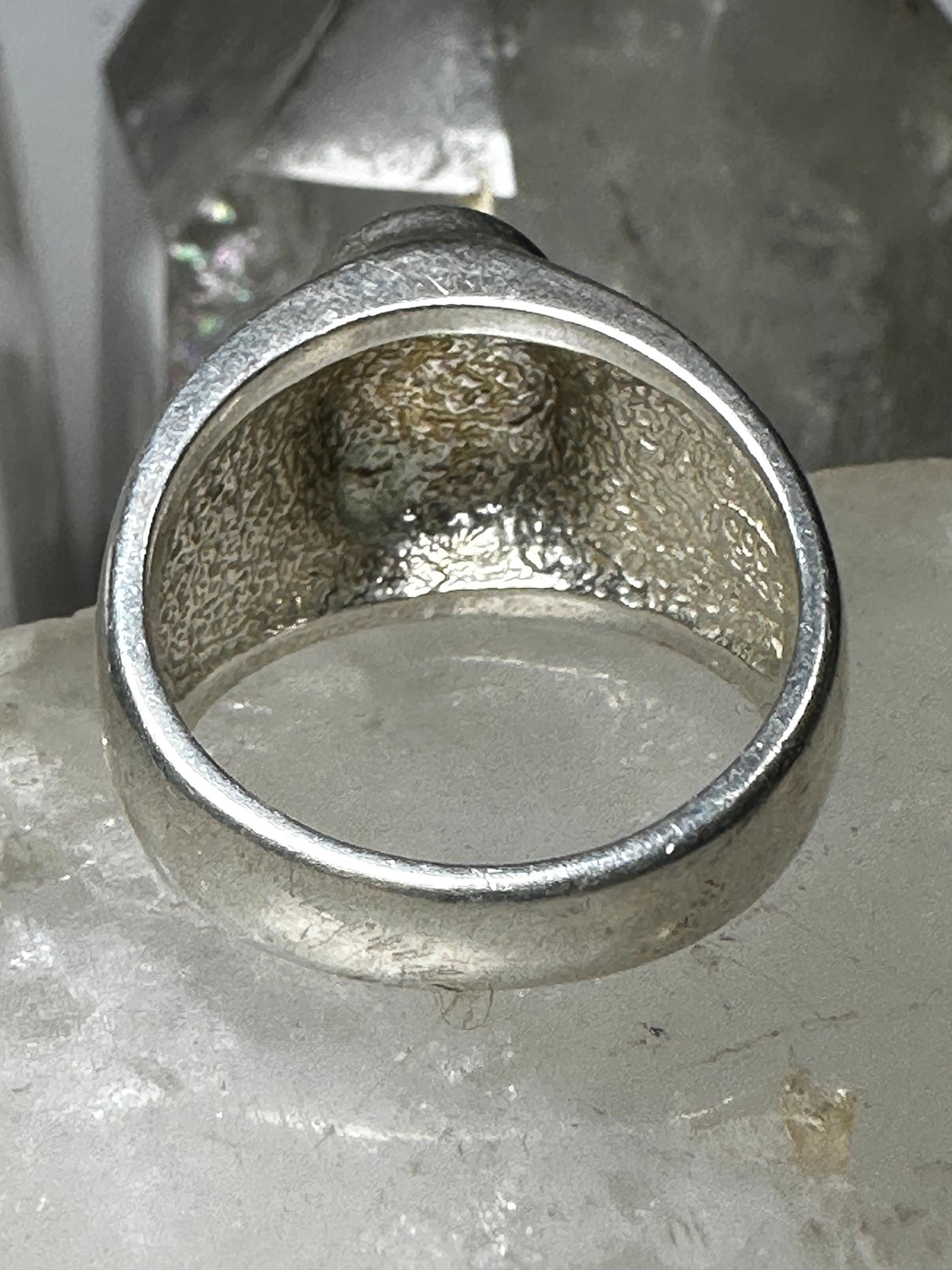 Turquoise chips ring signed CCO Coleman Size 9.75… - image 9