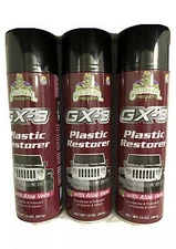 3 Cristal GX-3 Plastic Restorer Spray Cans 14oz Conditioner & UV Protectant Wet