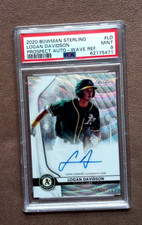 2020 Bowman Sterling Logan Davidson Wave Refractor Prospect Auto /125 PSA 9 Mint