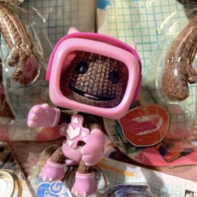 Little Big Planet Figure Sackboy Pendant Keychain / Statue