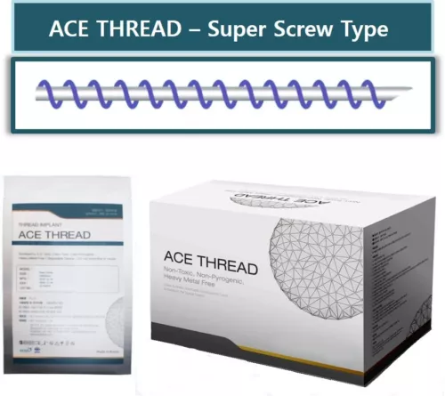 ACE PLLA Threads Lift / FACE & BODY/ Made in Korea - Super Screw / Sharp (60pcs)