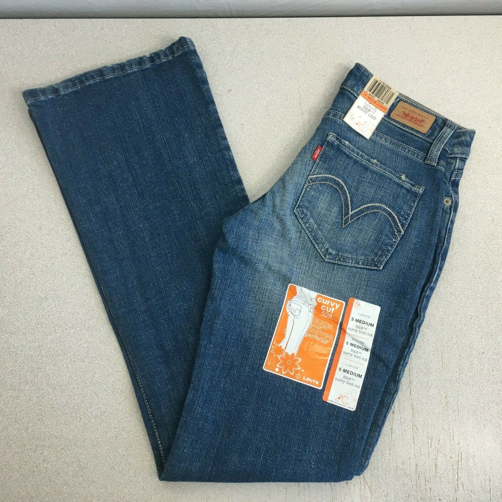 528 Curvy Cut Bootcut Flare Jeans Size 