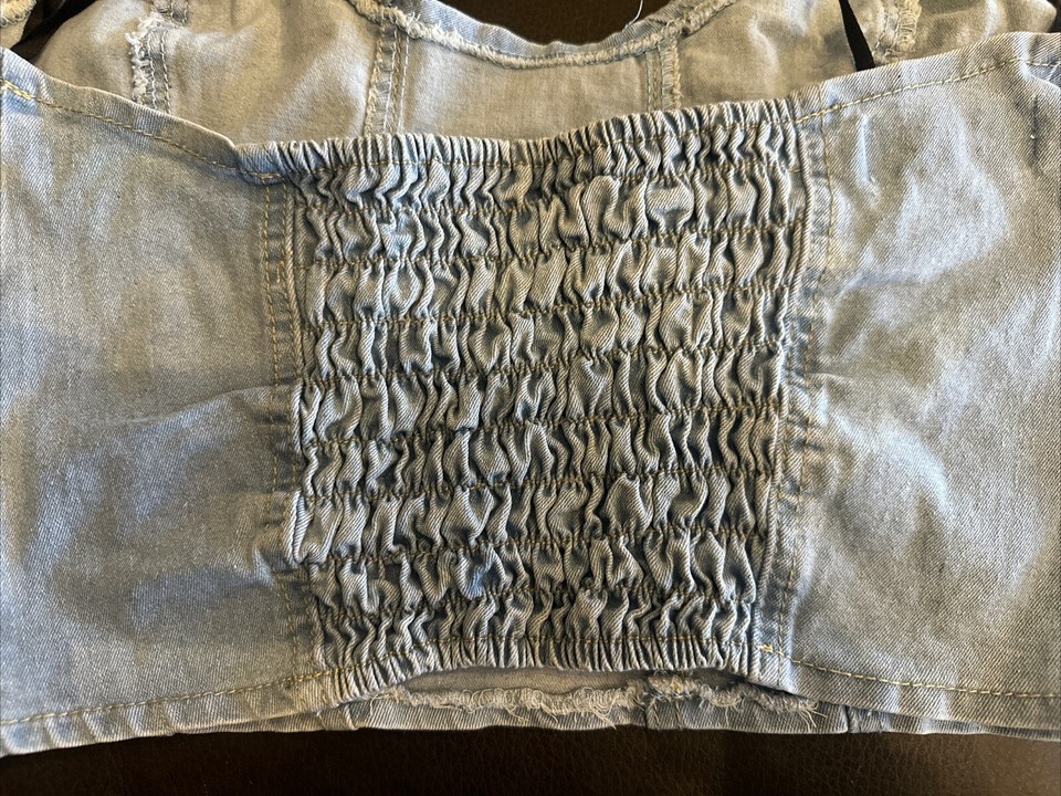 refuge denim on denim bustier Size Large New With Tags eBay