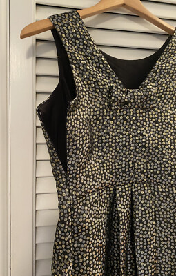 Anthropologie Dress Black With Metallic Silver & Gold Sleeveless Women's  Size 4 | eBay