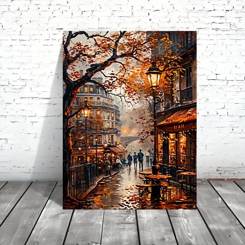 Vintage Autumn Wall Art Canvas Framed or Unframed Fall Decor