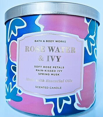 アロマグッズ Bath & Body Works Rose Water Ivy Candle Rose Water & Ivy
