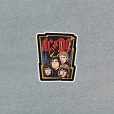 Vintage AC/DC Rock Band Portrait Sticker - Music Fan Collectible Decal 3807