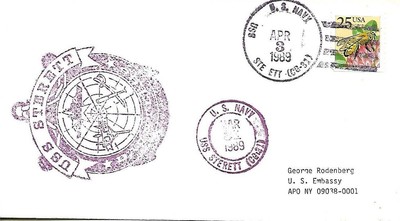 Sterett Cg 31 3 April 19 Locy Type 2 1n Usn Uss Postmark Ships Cachet Ebay